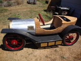 1921 CycleKart German Wood gloss Black red Pinstripe Don Nothwang c